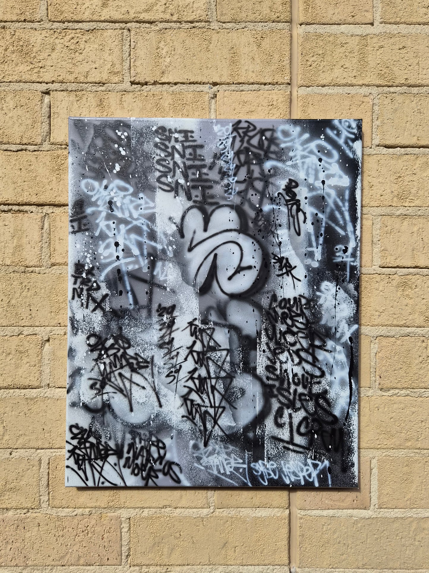 Graffiti on a textured wall