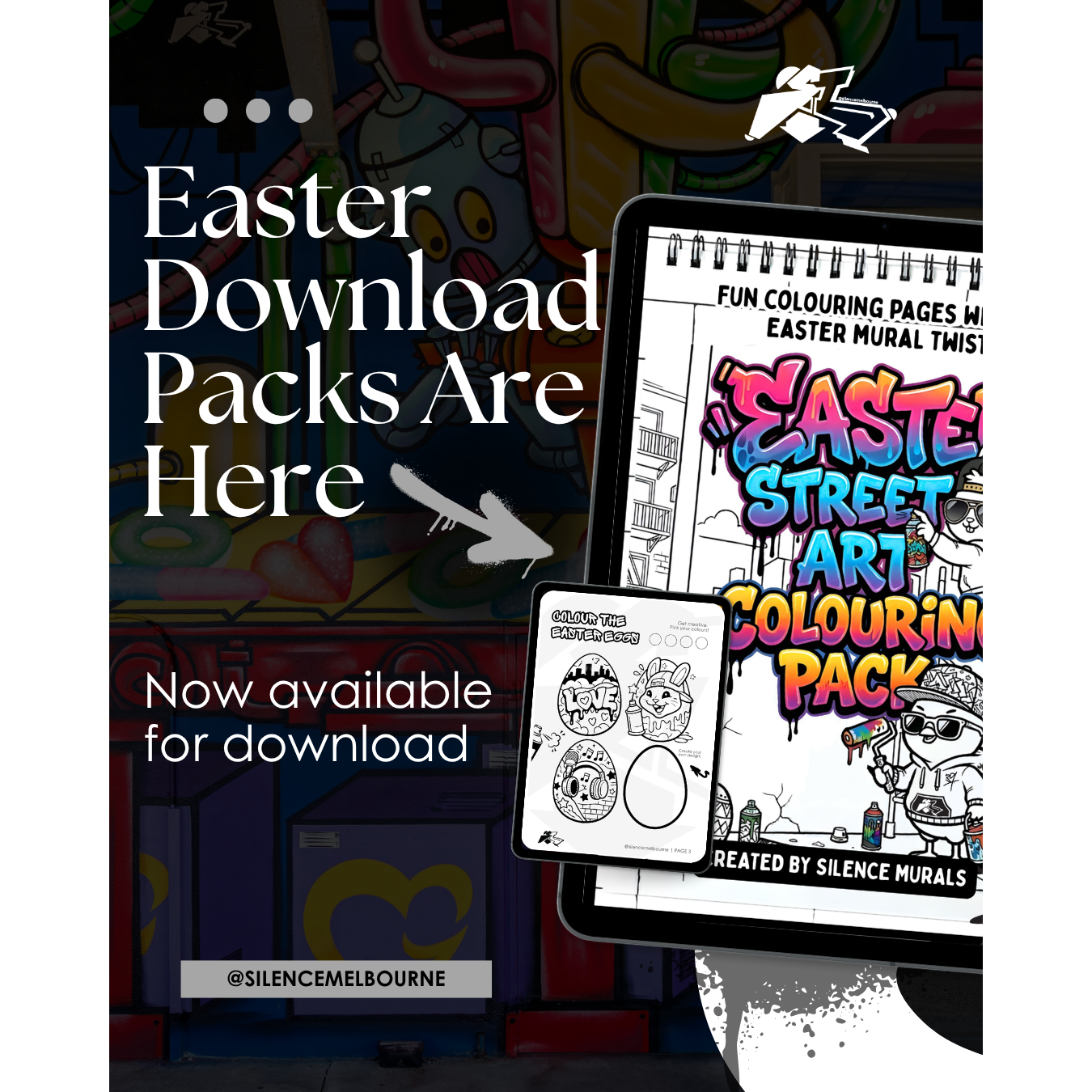 Easter Street Art Colouring Pack